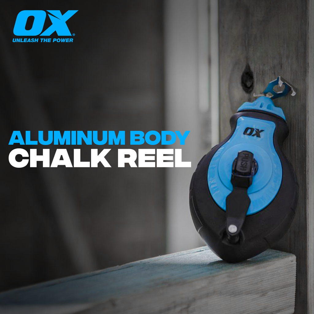 OX Pro Aluminum Body Chalk Reel with Kevlar Reinforced Line – 6:1 Gear – OX  Tools